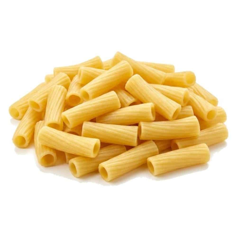 Fully cooked IQF rigatoni pasta