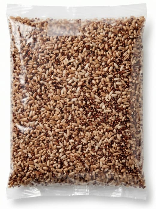 Clear poly bag of IQF beans