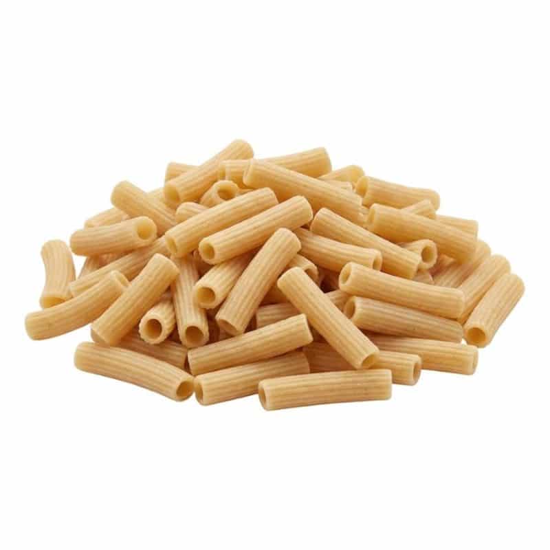 IQF Organic Sedani Pasta, fully cooked and individually quick frozen
