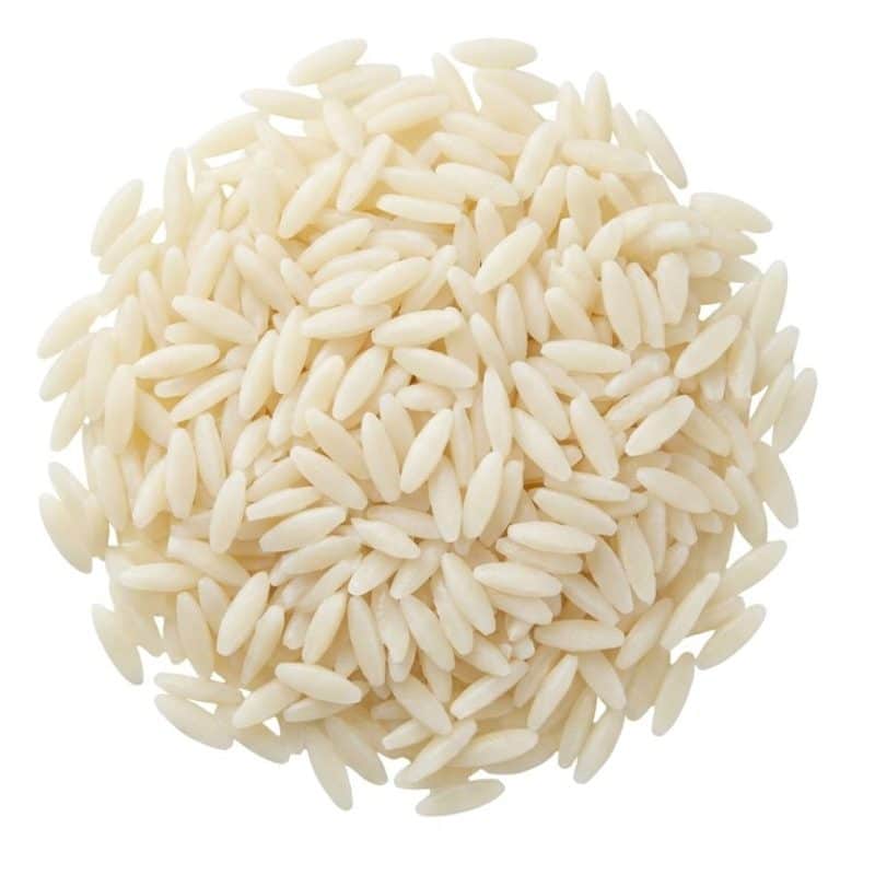 IQF White Orzo, fully cooked and individually quick frozen