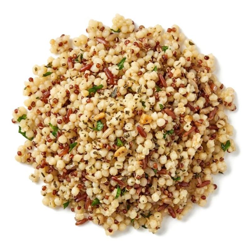 IQF Couscous Grains with Seasoning, fully cooked and individually quick frozen