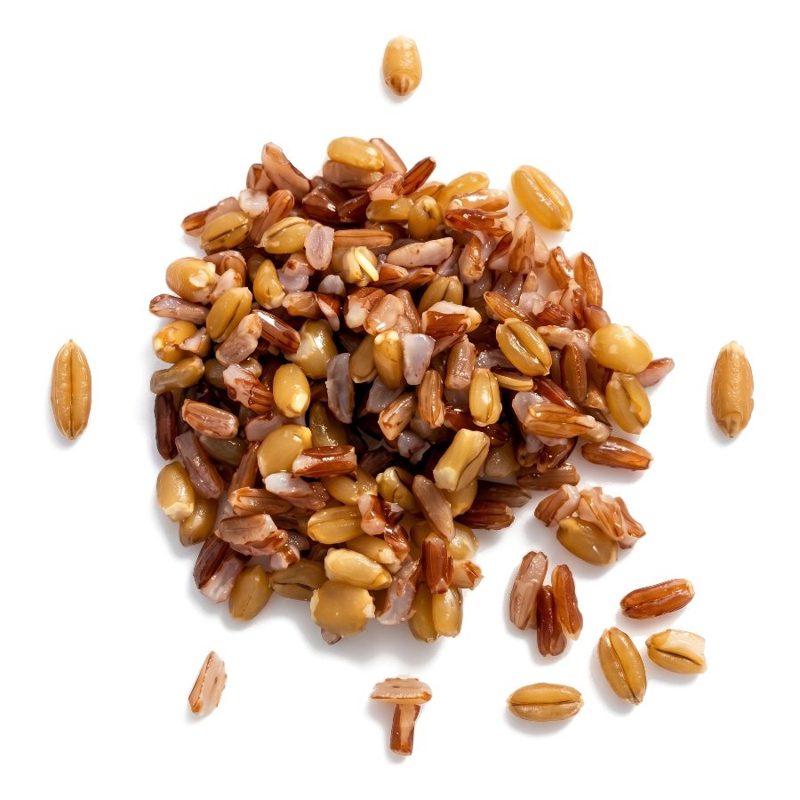 IQF Red Rice (60) Farro (40) Blend, fully cooked and individually quick frozen
