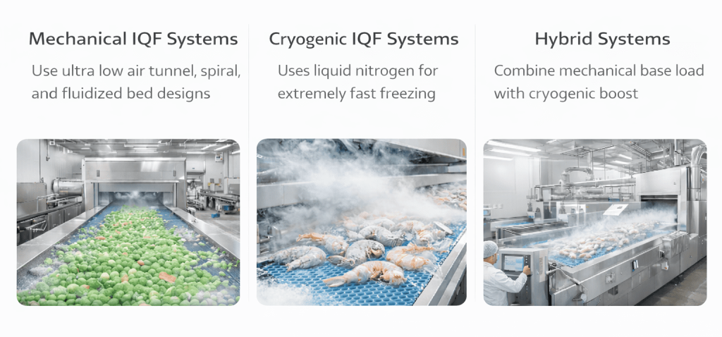 Freezing IQF techniques