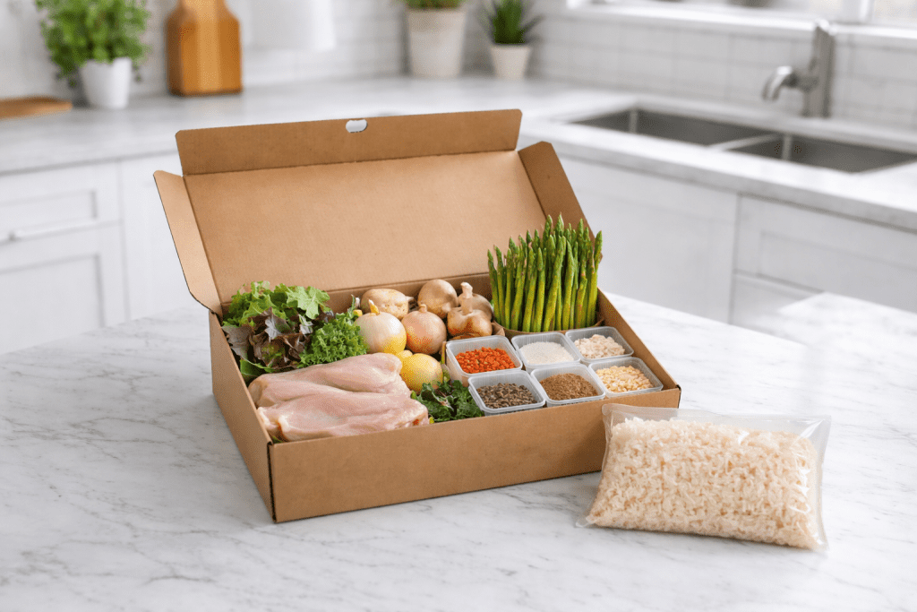 Meal kit with iqf ingredients