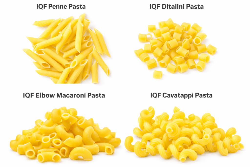types of iqf pasta for iqf frozen pasta meals